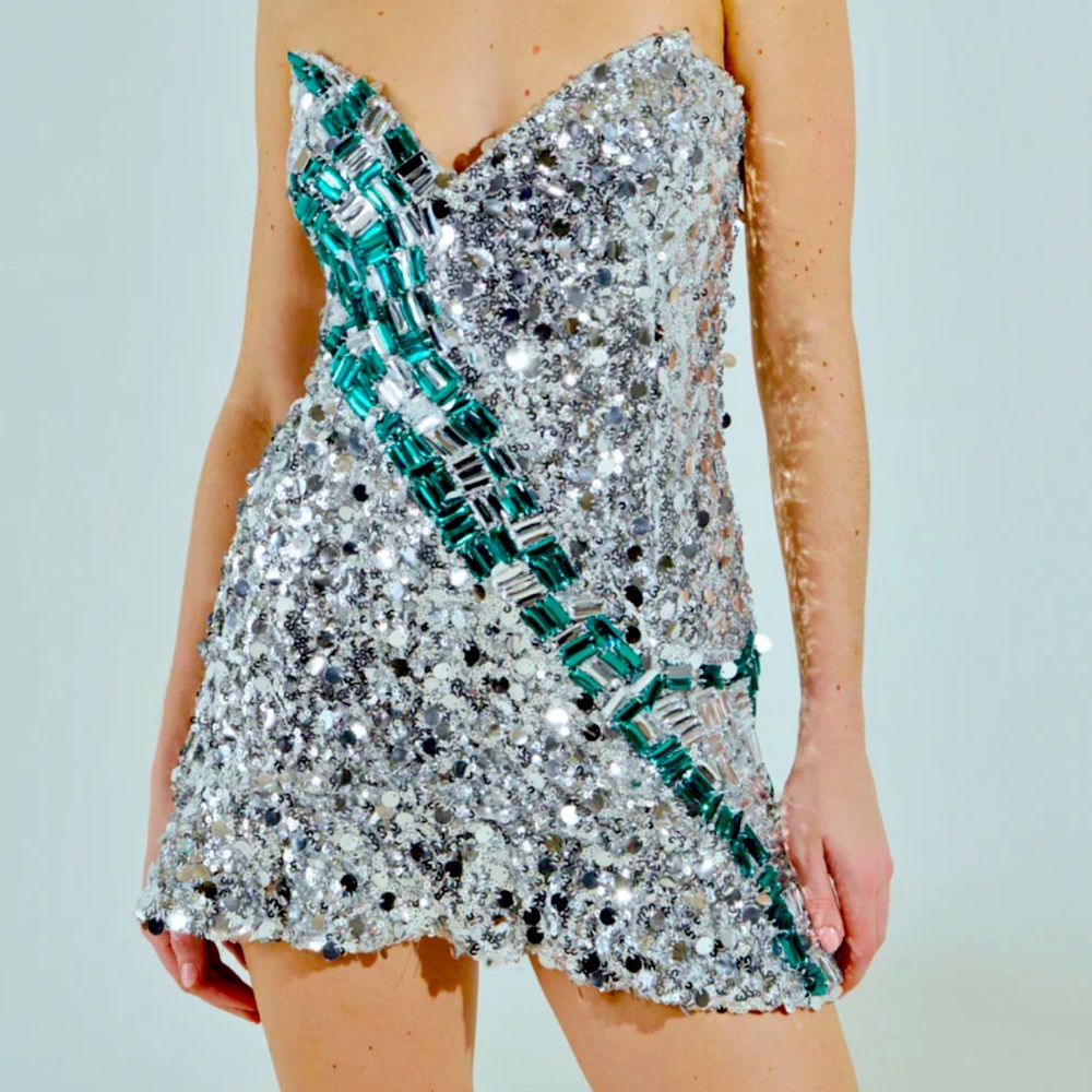 New Akira LET ME REMIND YOU RHINESTONE MINI DRESS - Picture 11 of 14